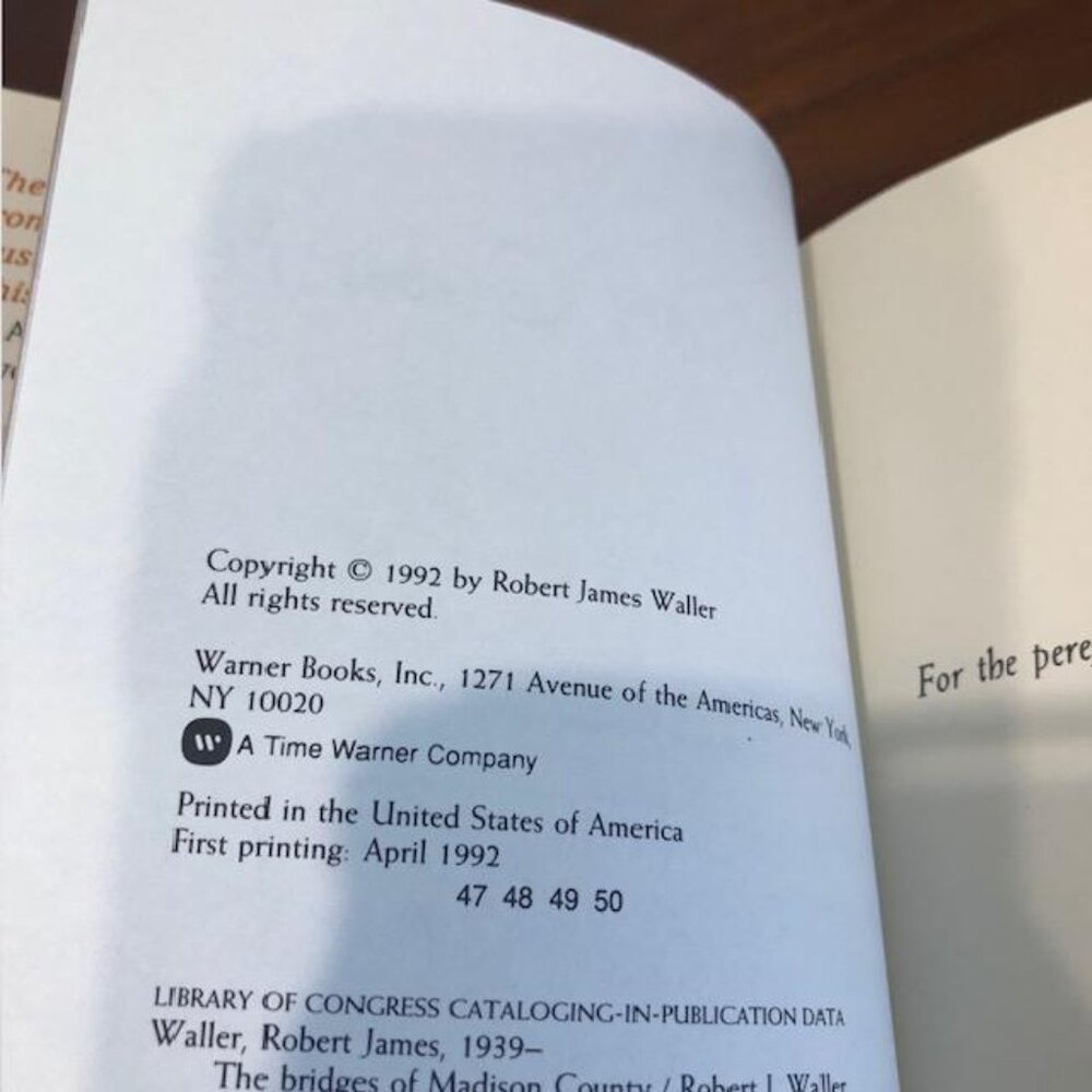 The Bridges of Madison County First Edition Hardcover Vintage Book. - Picture 8 of 10